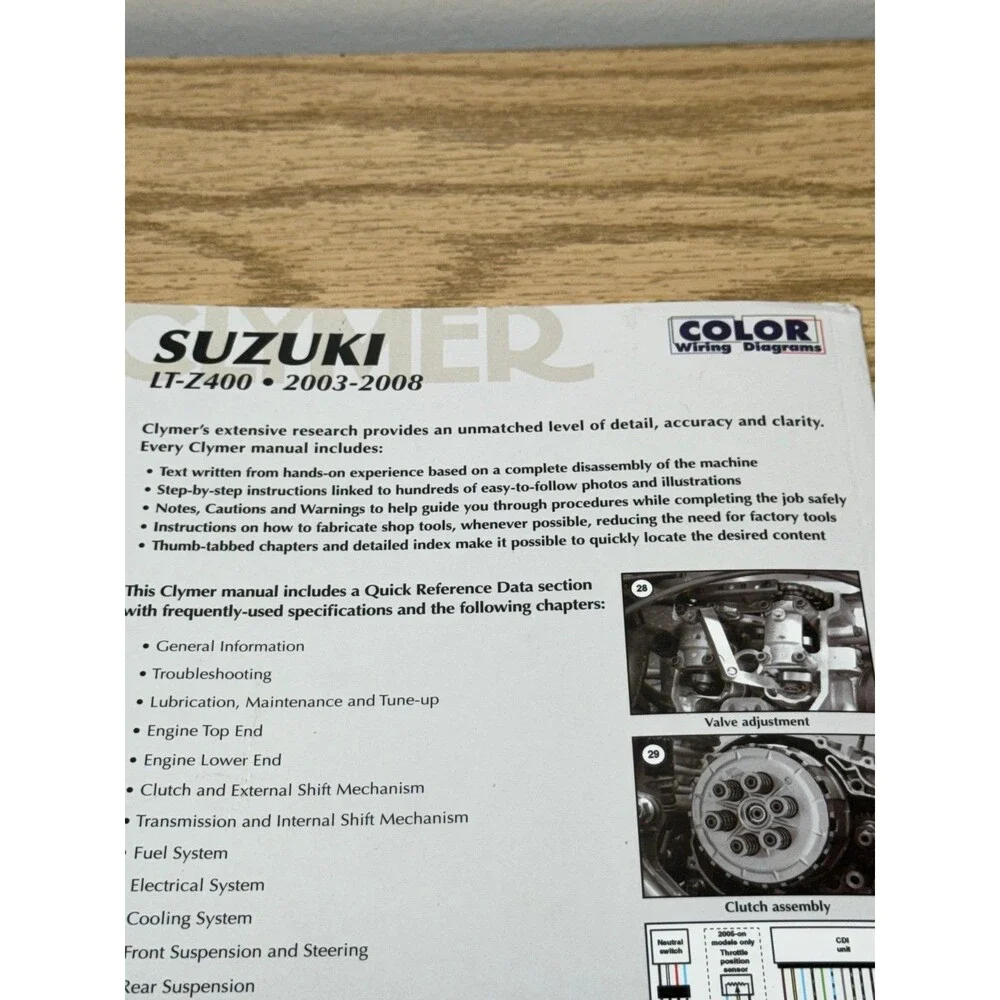 2003-2008 Suzuki LT-Z400 Repair Service Manual M270-2 2004 2005 2006 2007 - Picture 5 of 6
